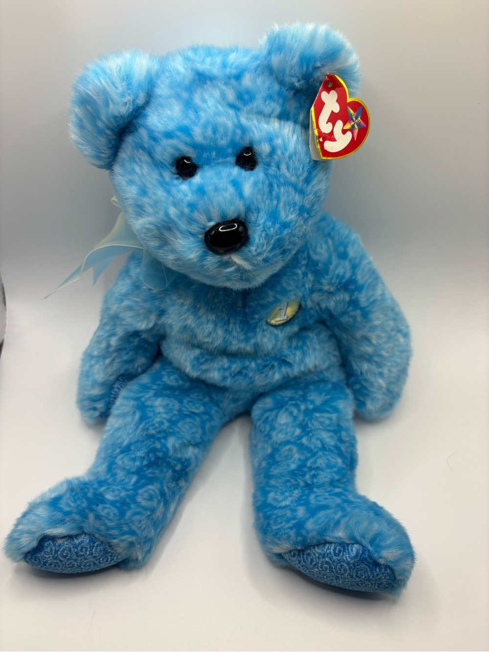 Ty “Classy” Blue plush Beanie Buddies Collection Retired 2002